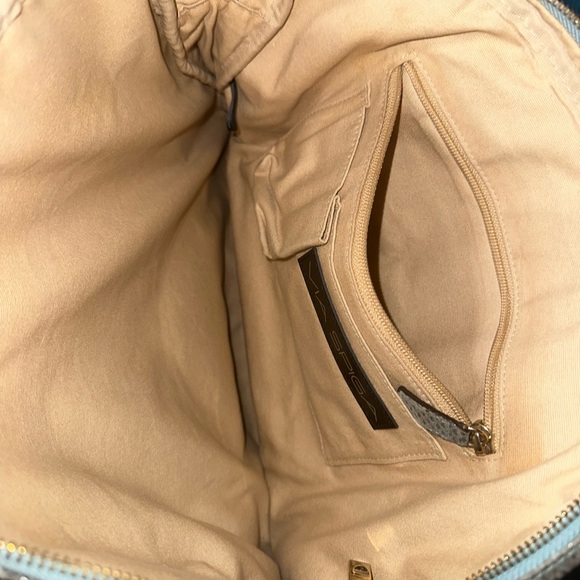 Large Via Spiga Snake print Shoulder bag 3 compartment bonus strap - Picture 3 of 12